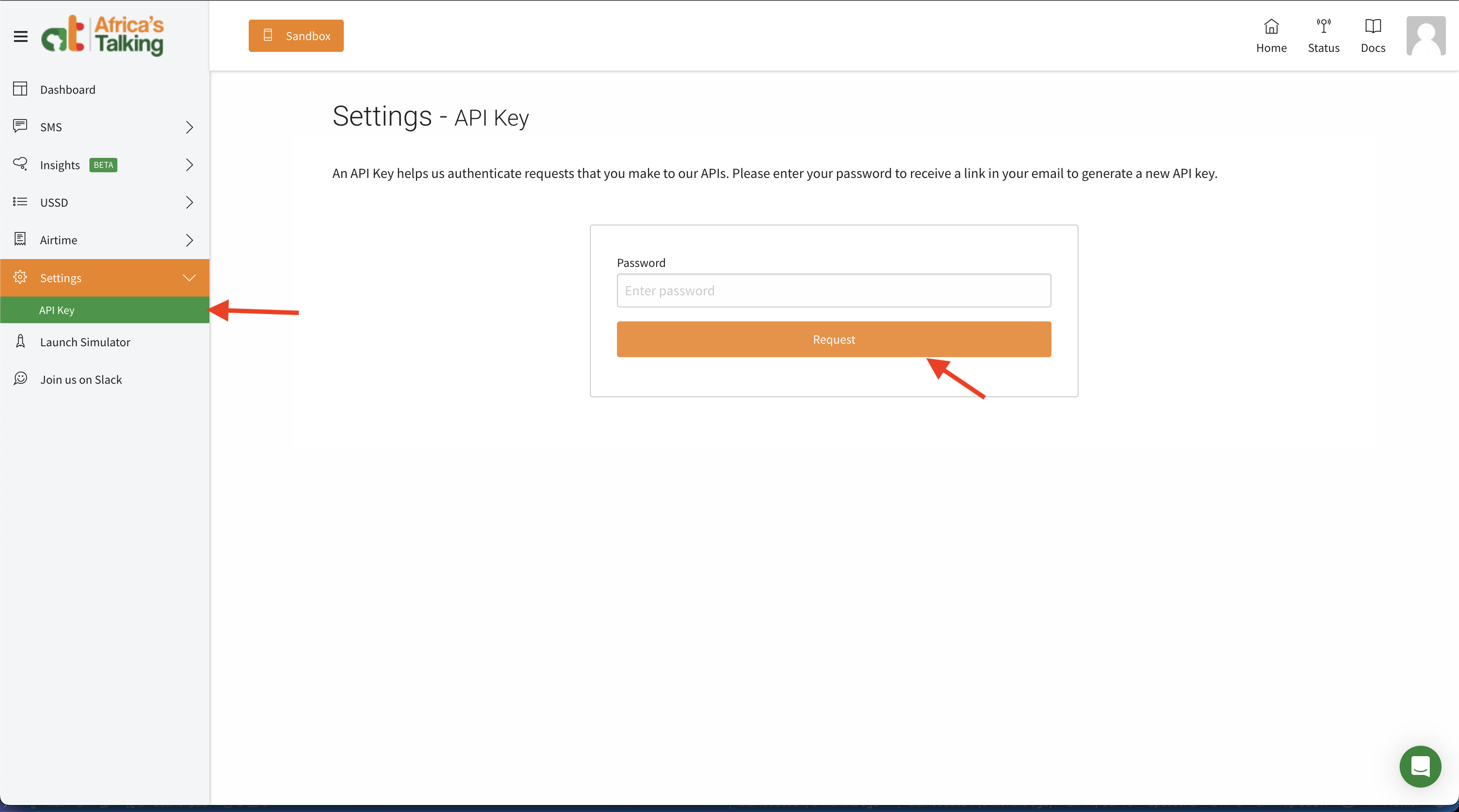 Request API Key