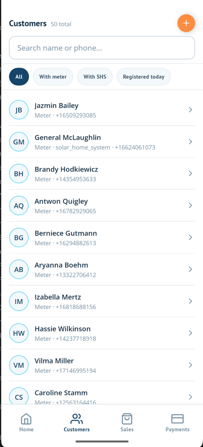 Field App Customers