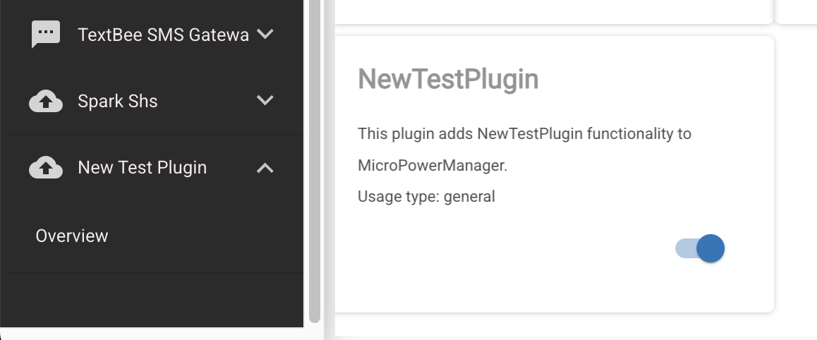 New Plugin Sidebar