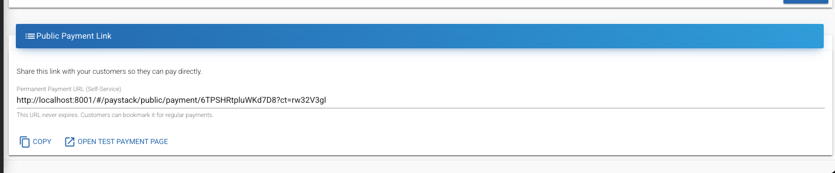 Paystack Public Payment Link