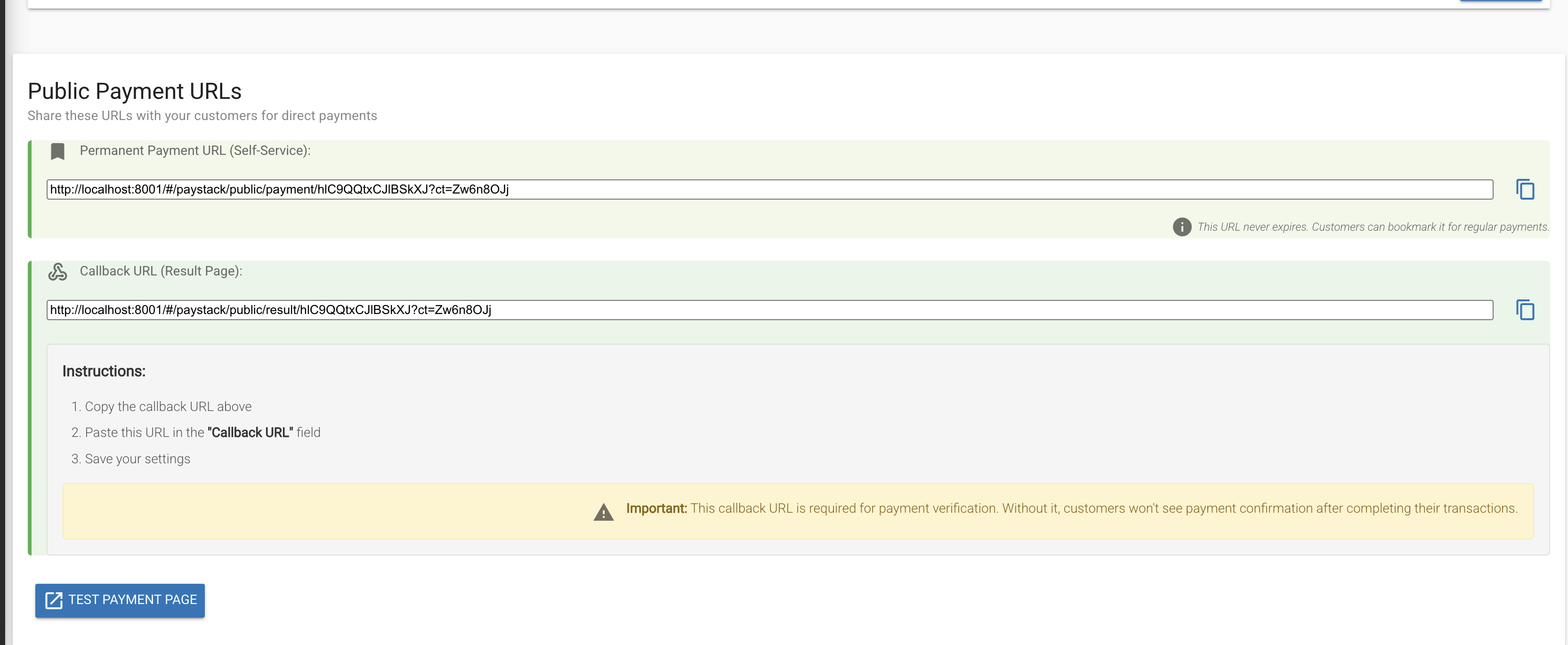 Paystack Public Payment URLs